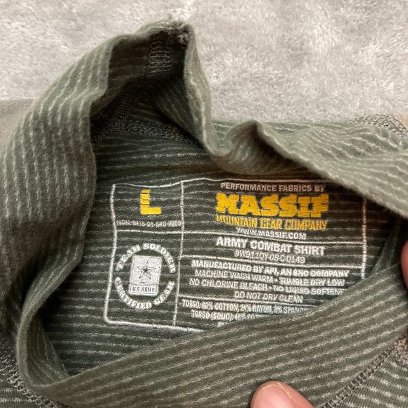 US Army Men's LARGE ACS Combat Long Sleeve Shirt MASSIF Mountain Gear Clean - Picture 3 of 8